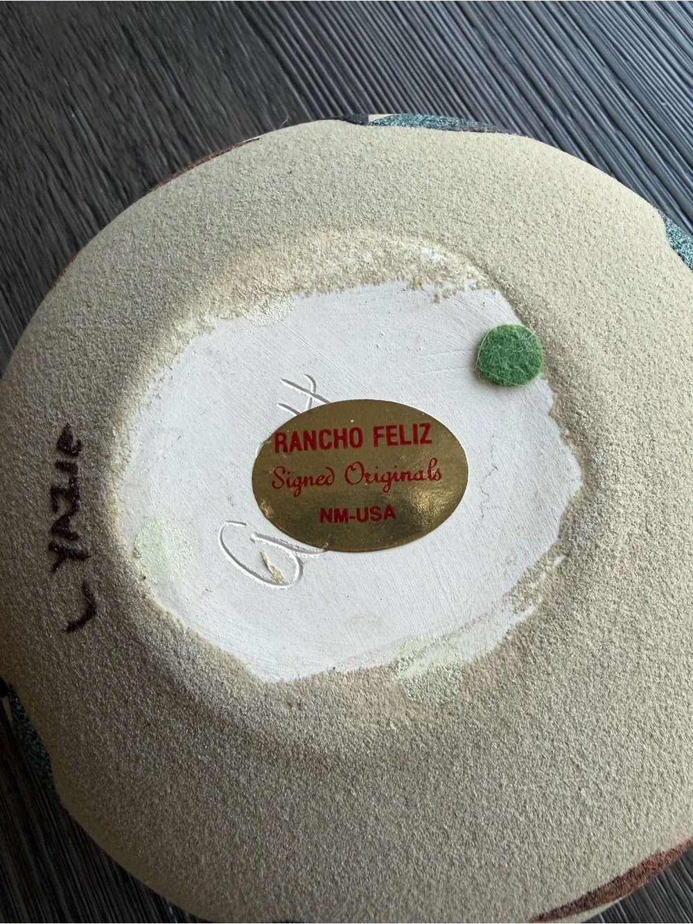 Handcrafted Sand-Textured Decorative Bowl in Cream with Multicolor Accents